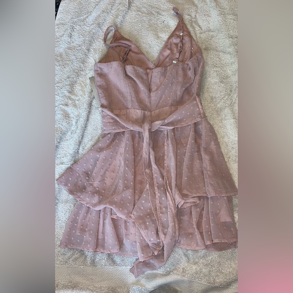 Spaghetti strap mauve romper. Brand new. Size Medium. A chiffon. Lined too - Picture 1 of 3